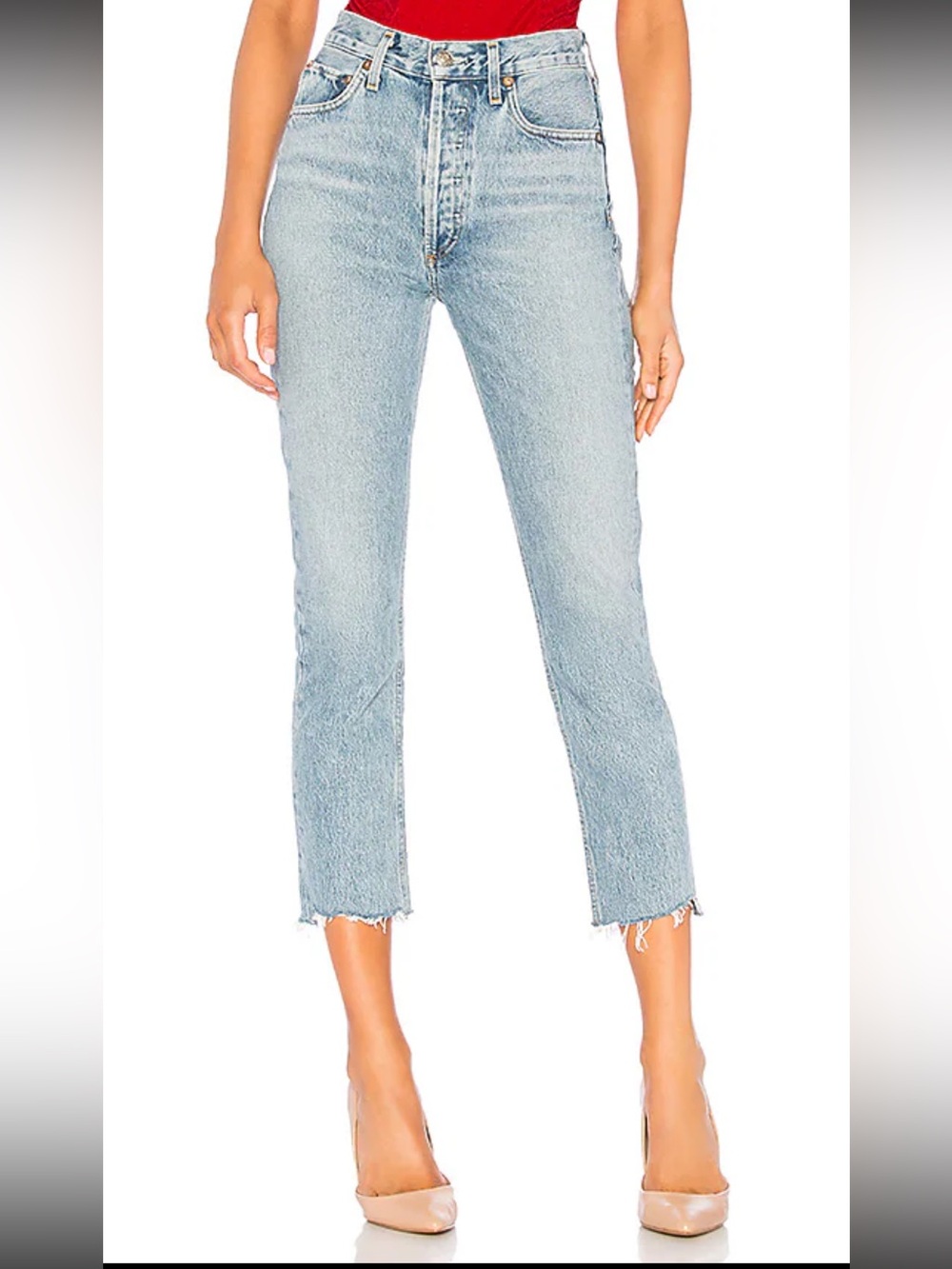 AGOLDE Riley High Waisted Cropped Jeans